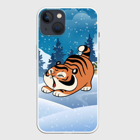 Чехол для iPhone 13 с принтом Тигренок подтягивается в Курске,  |  | 2022 | год тигра | новый год | новый год 2022 | символ года | тигр | тигренок | тигрица | тигры