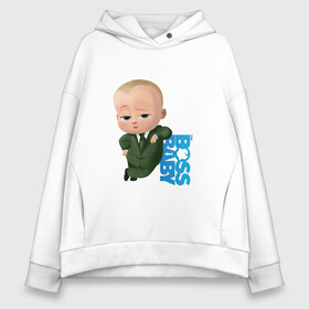 Женское худи Oversize хлопок с принтом Крутой Молокосос The Boss Baby в Курске, френч-терри — 70% хлопок, 30% полиэстер. Мягкий теплый начес внутри —100% хлопок | боковые карманы, эластичные манжеты и нижняя кромка, капюшон на магнитной кнопке | boss baby | cartoon | the boss baby | босс молокосос | малой | мелкий | молокосос | мултик | мульт | мультфильм