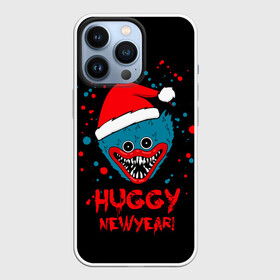 Чехол для iPhone 13 Pro с принтом Huggy New Year   Poppy Playtime новогодний Хагги Вагги в Курске,  |  | Тематика изображения на принте: happy new year | huggy new year | huggy wuggy | poppy playtime | игры | монстр | новогодний | новый год | поппи плейтайм | с новым годом | синий | хагги вагги | хуги вуги