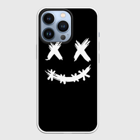 Чехол для iPhone 13 Pro с принтом Fake smile в Курске,  |  | brush strokes | crosses | fake smile | scary | smile | кресты | мазки кистью | смайл | страшная | фальшивая улыбка