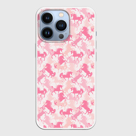 Чехол для iPhone 13 Pro с принтом Розовые Единороги в Курске,  |  | Тематика изображения на принте: dab unicorn | horse | pony | unicorn | единорог | животное | зверь | конь | лошадь | мифическое существо | пони | сказка
