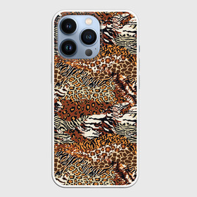 Чехол для iPhone 13 Pro с принтом Шкуры Диких Животных в Курске,  |  | Тематика изображения на принте: animals | safari | zoo | дикая природа | животные | жираф | звери | зебра | зоопарк | лев | сафари | слон