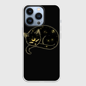 Чехол для iPhone 13 Pro с принтом Космический Кот Целестиал в Курске,  |  | cat | celestial | galaxy | glow | heavenly | milky | moon | neon | space | stars | way | галактика | звезды | космический | космос | кот | луна | млечный | небесный | неон | путь | свечение | целестиал