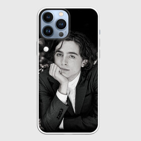 Чехол для iPhone 13 Pro Max с принтом Шаламе фон блестки в Курске,  |  | timothee chalamet | актер | блестки | голливуд | тимоти шаламе | черно белое