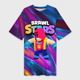 Платье-футболка 3D с принтом GROM ГРОМ BRAWL STARS БРАВЛ СТАРС в Курске,  |  | brawl | brawl stars | brawlstars | grom | бравлстарс | гром
