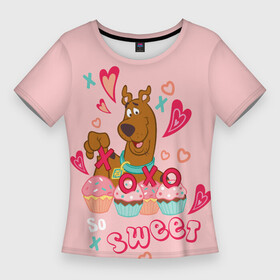 Женская футболка 3D Slim с принтом XoXo So Sweet в Курске,  |  | 14 февраля | scooby | scooby doo | statwb | valentine | valentines | валентин | влюблён | влюблённые | день валентина | день влюблённых | любвоная | любовь | мульт | мультики | мультфильм | св валентин | скуби | скуби ду