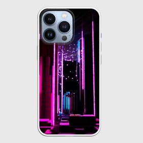 Чехол для iPhone 13 Pro с принтом Ночной город в киберпанке в Курске,  |  | город | кибербанк | мегаполис | неон | ночной город | огни | ритм