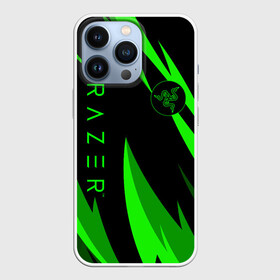 Чехол для iPhone 13 Pro с принтом RAZER | GREEN в Курске,  |  | Тематика изображения на принте: 101 | brand | company | gamer | green | logo | mamba | naga | player | razer | rzr | snake | бренд | железо | зеленый | змея | компания | лого | рейзер | софт