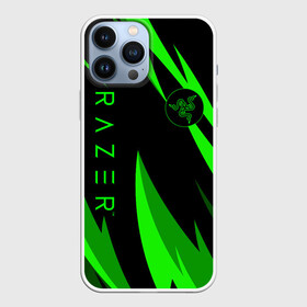 Чехол для iPhone 13 Pro Max с принтом RAZER | GREEN в Курске,  |  | Тематика изображения на принте: 101 | brand | company | gamer | green | logo | mamba | naga | player | razer | rzr | snake | бренд | железо | зеленый | змея | компания | лого | рейзер | софт