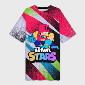 Платье-футболка 3D с принтом GROM BRAWLSTARS ART в Курске,  |  | Тематика изображения на принте: brawl | brawl stars | brawlstars | grom | бравлстарс | гром