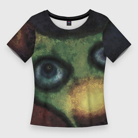 Женская футболка 3D Slim с принтом Universal Hell by Apkx в Курске,  |  | apkx | hell | pentagram | universal | ад | космос | пентаграмма