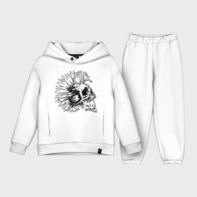 Детский костюм хлопок Oversize с принтом Anarchy skull в Курске,  |  | bone | bones | punk | screaming | screaming skulls | skull | анархия | кости | кричат | кричащие | кричащие черепа | панк | пиратский | череп | черепа