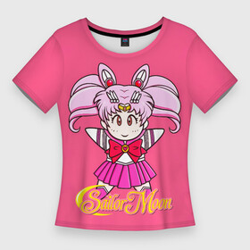 Женская футболка 3D Slim с принтом Сейлор Мун в розовом  Sailor Moon в Курске,  |  | sailor moon | аниме | банни цукино | вечная сейлор мун | войны в мотросках | луна в мотроске | лунная призма | манга | неокоролева серенити | сейлор космос | сейлор мун | сейлормун | супер 