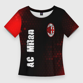 Женская футболка 3D Slim с принтом AC MILAN  AC Milan + Графика в Курске,  |  | ac | ac milan | acm | football | logo | milan | sport | клуб | лого | логотип | логотипы | милан | символ | символы | соты | спорт | форма | футбол | футбольная | футбольный
