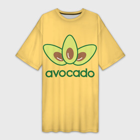 Платье-футболка 3D с принтом Avocado авокадо в Курске,  |  | Тематика изображения на принте: adidas | antibrand | avocado | emblem | food | fruit | logo | авокадо | адидас | антибренд | еда | логотип | фрукт | эмблема