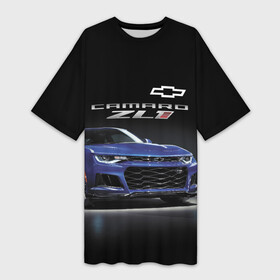 Платье-футболка 3D с принтом Chevrolet Camaro ZL1 Motorsport в Курске,  |  | Тематика изображения на принте: car | chevrolet | motorsport | power | prestige | usa | автомобиль | автоспорт | мощь | престиж | сша | шевроле