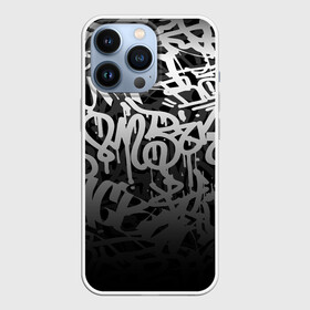 Чехол для iPhone 13 Pro с принтом GRAFFITI WHITE TAGS   ГРАФФИТИ в Курске,  |  | gradient | graffiti | tags | градиент | граффити | каллиграфия | надписи | теги | тегинг | узор