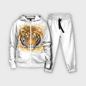 Детский костюм 3D с принтом Дикий Тигр (Wild Tiger) в Курске,  |  | Тематика изображения на принте: animal | beast | cat | predator | tiger | амурский тигр | белый тигр | год тигра | дикий тигр | животное | зверь | злой тигр | кот | новый год 2022 | оскал | охотник | полосатая кошка | полоски тигра | саблезубый тигр