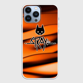 Чехол для iPhone 13 Pro Max с принтом Stray   Логотип в Курске,  |  | stray | блуждающий кот | бродить | игра про кота | потерявшийся кот | стрей | стрэй