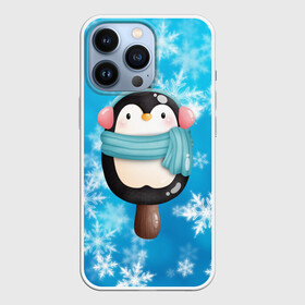 Чехол для iPhone 13 Pro с принтом Пингвин   эскимо. Новый год в Курске,  |  | зима | мороженое | новый год | рождество | эскимо