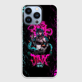 Чехол для iPhone 13 Pro с принтом JINX ARCANE LEAGUE OF LEGENDS, КРАСКИ в Курске,  |  | akali | arcane | fan | fan art | hero | jinx | kda | kda mask | league of legends | lol | moba | paints | акали | аркейн | брызги | герой | джинкс | кда | краски | лига легенд | лол | моба