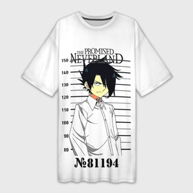 Платье-футболка 3D с принтом The Promised Neverland 81194 в Курске,  |  | oyakusoku no neverland | ray | the promised neverland | аниме | манга | обещанная страна грёз | обещанный неверленд | рей | соня | хмурый коротыш | ходячая энциклопедия | циклоп