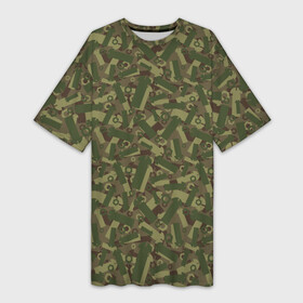 Платье-футболка 3D с принтом Болты и Гайки  (камуфляж) в Курске,  |  | camouflage | disguise | hunting camouflage | khaki | maskhalat | military | military camouflage | армия | болты | военный камуфляж | война | гайки | камуфляж | маскировка | масхалат | мебельщик | милитари | охота | охотничий камуфляж