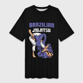 Платье-футболка 3D с принтом BRAZILIAN JIU JITSU  (BJJ) в Курске,  |  | brazilian jiu jitsu | fighter | jujutsu | karate | боевые искусства | боец | бои | бойцовский клуб | болевой приём | борьба | воин | джиу джитсу | дзюдзюцу | дзюдо | единоборства | карате | кимоно | рукопашный бой | сила