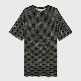 Платье-футболка 3D с принтом Камуфляж Лесной Окраски в Курске,  |  | camouflage | military | армия | боец | ввс | вдв | вмф | военный камуфляж | воин | война | гру | десантник | дшб | камуфляж | кгб | маскировка | масхалат | мвд | милитари | мчс | омон | охота | патриот | пво