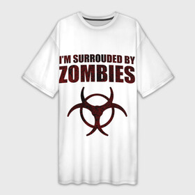 Платье-футболка 3D с принтом я окружен зомби в Курске,  |  | covid | walking dead | апокалипсис | болезнь | вирус | выживание | зомби | ковид | конец света | коронавирус | кровь | пандемия | ходячие мертвецы | эпидемия