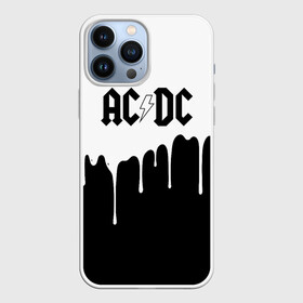 Чехол для iPhone 13 Pro Max с принтом AC DC подтёки в Курске,  |  | ac dc | acdc | ас дс | асдс | музыка | рок