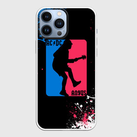 Чехол для iPhone 13 Pro Max с принтом AC DC брызги красок в Курске,  |  | ac dc | acdc | ас дс | асдс | музыка | рок