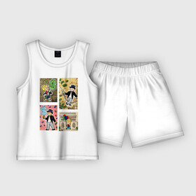 Детская пижама с шортами хлопок с принтом ALEC (collage II) в Курске,  |  | alecmonopoly | art | colors | dollar | donald | millioner | rich | richie rich