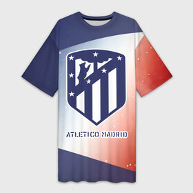 Платье-футболка 3D с принтом АТЛЕТИКО  Atletico Madrid  Графика в Курске,  |  | atletico | atletico madrid | club | footbal | logo | madrid | атлетико | знак | клуб | логотип | логотипы | мадрид | полосы | символ | символы | форма | футбол | футбольная | футбольный