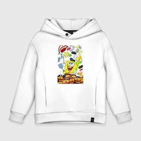 Детское худи Oversize хлопок с принтом Krabby Patty Cook в Курске, френч-терри — 70% хлопок, 30% полиэстер. Мягкий теплый начес внутри —100% хлопок | боковые карманы, эластичные манжеты и нижняя кромка, капюшон на магнитной кнопке | bikini bottom | fast food | krabby patty | nickelodeon | restaurant | sea | sponge bob | square pants | гамбургер | губка боб | квадратные штаны | краббургер | крабовая котлета | крабовое паттэ | крабовый бургер | крабсбургер