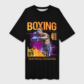 Платье-футболка 3D с принтом BOXING  (Бокс) в Курске,  |  | boxing | fight club | mma | mohammed ali | ufc | боевые искусства | боец | бои | бойцовский клуб | бокс | боксёр | борьба | воин | единоборства | кикбоксинг | майк тайсон | мма | муай тай | мухаммед али | рукопашный бой