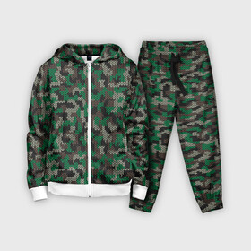 Детский костюм 3D с принтом Зелёный Вязаный Камуфляж в Курске,  |  | camouflage | military | армейский свитер | армия | боец | ввс | вдв | вмф | военный камуфляж | военный свитер | воин | война | гру | дшб | камуфляж | камуфляжный свитер | кгб | маскировка | масхалат | мвд