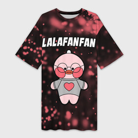 Платье-футболка 3D с принтом LALAFANFAN  СЕРДЕЧКО + Частицы в Курске,  |  | duck | fanfan | lala | lalafanfan | игрушка | корейская | лала | лалафанфан | малыш | милота | мягкая | плюшевая | сердечко | утенок | утка | уточка | фанфан | частицы