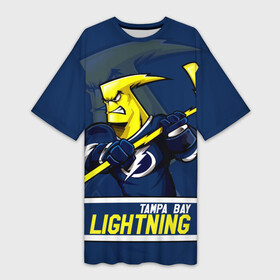 Платье-футболка 3D с принтом Тампа Бэй Лайтнинг, Tampa Bay Lightning в Курске,  |  | hockey | lightning | nhl | tampa bay | tampa bay lightning | usa | лайтнинг | маскот | москот | нхл | спорт | сша | тампабэй | тампабэй лайтнинг | хоккей | шайба