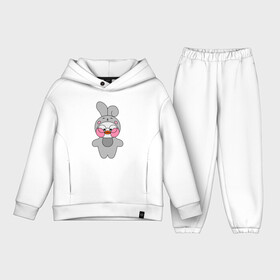 Детский костюм хлопок Oversize с принтом Утенок Лалафанфан   Костюм зайца в Курске,  |  | lalafanfan | rabbit | зайчик | заяц | игрушка | лалафанфан | плюшевый | утенок | утка