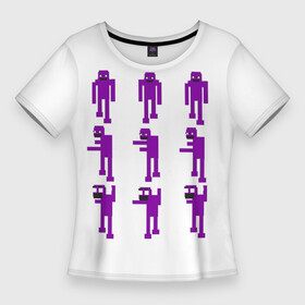 Женская футболка 3D Slim с принтом Five Nights At Freddy s purple guy в Курске,  |  | five nights at freddys | fnaf | freddy | horror | purple guy | william affton | william afton | фиолетовый человек | фнаф