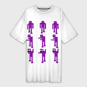 Платье-футболка 3D с принтом Five Nights At Freddy s purple guy в Курске,  |  | five nights at freddys | fnaf | freddy | horror | purple guy | william affton | william afton | фиолетовый человек | фнаф