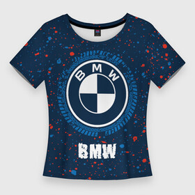 Женская футболка 3D Slim с принтом BMW  BMW + Брызги в Курске,  |  | auto | b m w | bmv | bmw | logo | m power | moto | paint | performance | power | series | sport | авто | б м в | бмв | брызги | краска | лого | логотип | марка | мото | перфоманс | символ | спорт