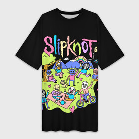 Платье-футболка 3D с принтом Slipknot cuties в Курске,  |  | slipknot | we are not your kind | альтернативный метал | грувметал | группы | метал | музыка | нюметал | слипнот
