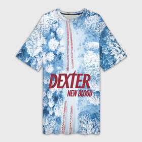 Платье-футболка 3D с принтом Декстер: новый сезон  новая кровь в Курске,  |  | dexter | new blood | декстер | дектер морган | детективный сериал | новая кровь | свежая кровь | ужасы