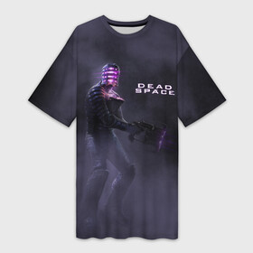 Платье-футболка 3D с принтом DEAD SPACE  ДЭД СПЕЙС в Курске,  |  | dead space | айзек кларк | дэд спейс | ишимура | костюм | мертвый космос | монстр | обелиск | ужасы | хоррор