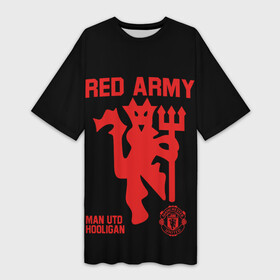 Платье-футболка 3D с принтом Manchester United Red Army Манчестер Юнайтед в Курске,  |  | champions | england | football | league | manchester | manchester united | red devils | soccer | united | английский футбол | англия | апл | красные дьяволы | криштиану manchester | криштиану роналду | лига | лига чемпионов | манчестер