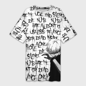 Платье-футболка 3D с принтом DEAD INSIDE  1000 7 в Курске,  |  | 10007 | anime | dead inside | depression | drain | ghoul | tokyo ghoul | zxc | аниме | дед инсайд | дипрессия | дэд инсайд | канеки | кен | токийский гуль