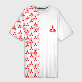 Платье-футболка 3D с принтом Mitsubishi  Mini logo  Half pattern в Курске,  |  | mitsubishi | motorsport | patern | pattern | sport | митсубиси | митсубиши | мицубиси | патерн | паттерн | спорт