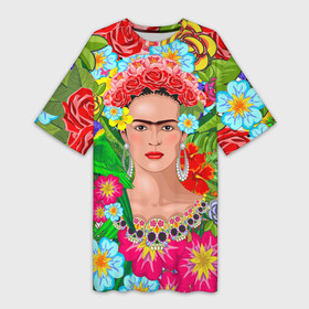 Платье-футболка 3D с принтом Фрида Кало Мексика Художник Феминист 3D в Курске,  |  | Тематика изображения на принте: 8 марта | frida kahlo | self portrait | selfi | автопортрет | живопись | живоптсец | мексика | селфи | феминизм | феминист | феминистка | фрида кало | художница